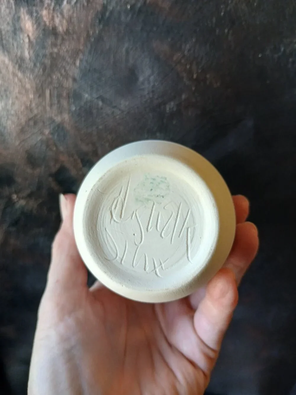Vtg High Elk, Sioux Pottery Bud Vase, Native American Etched 3 1/2 inches